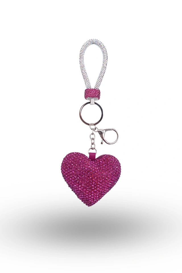 Breloc keychain inima cristale