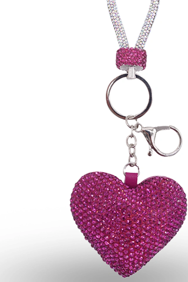 Breloc keychain inima cristale