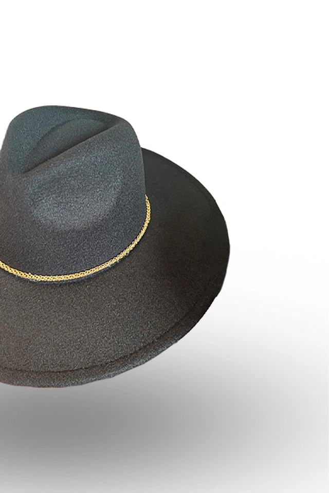 Pălărie fedora lanț auriu Trenton