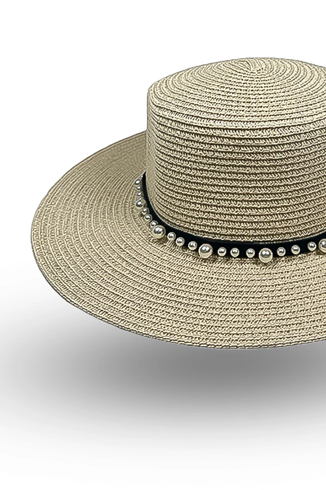 Palarie paie accesorii eleganta cristale