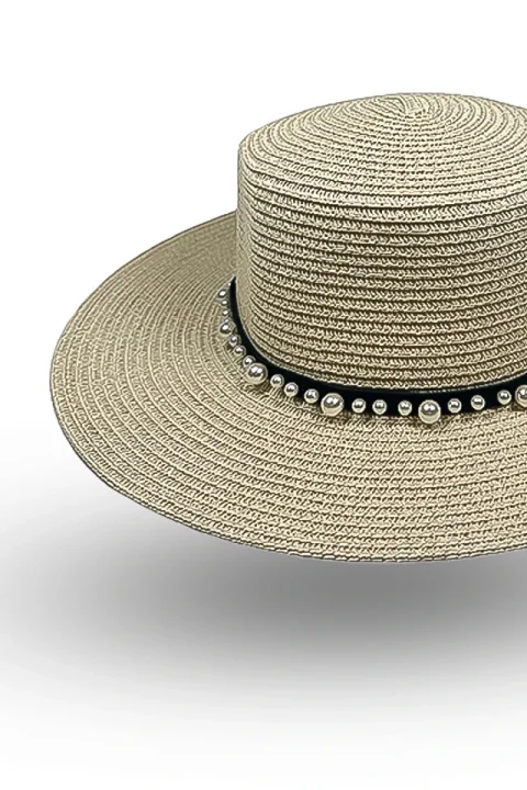 Palarie paie accesorii eleganta cristale_1