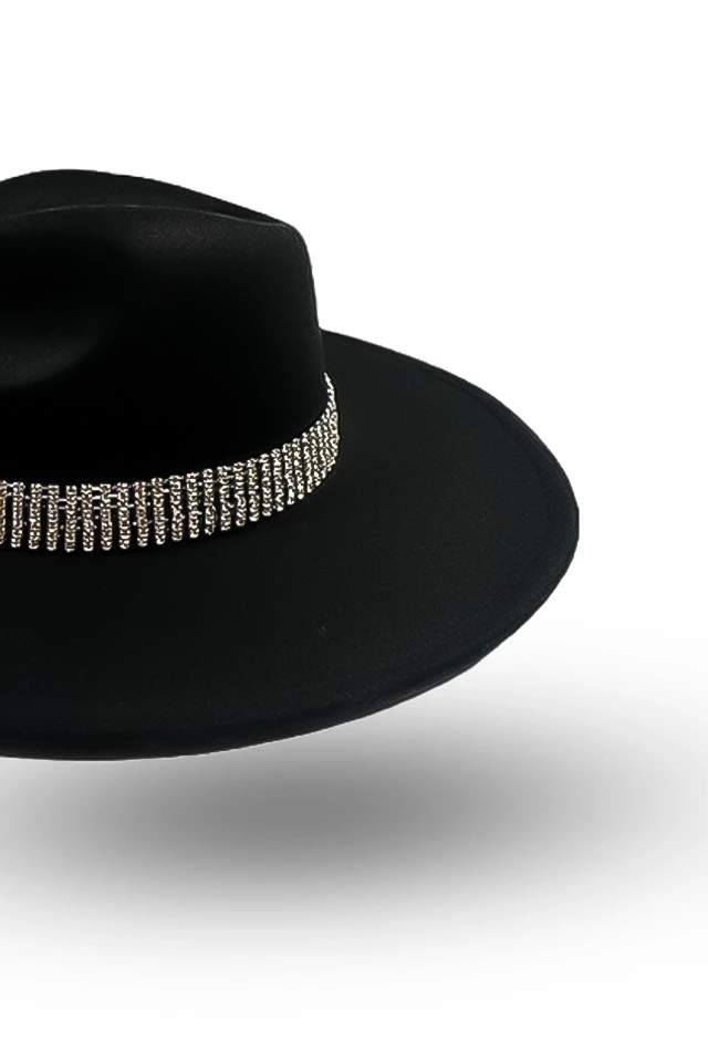 Palarie fedora eleganta pietre