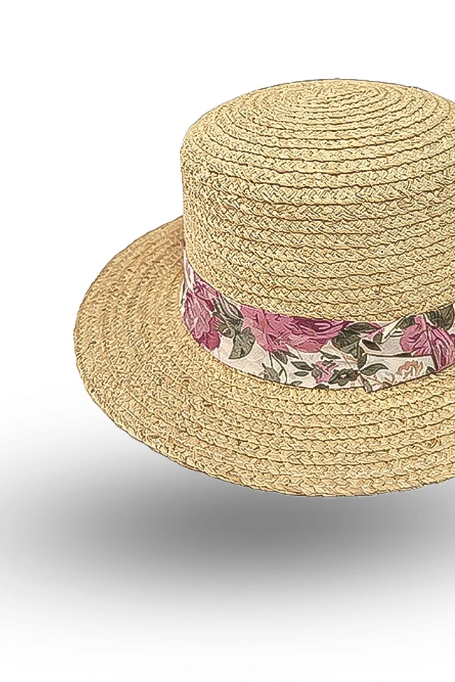Palarie paie funda florala