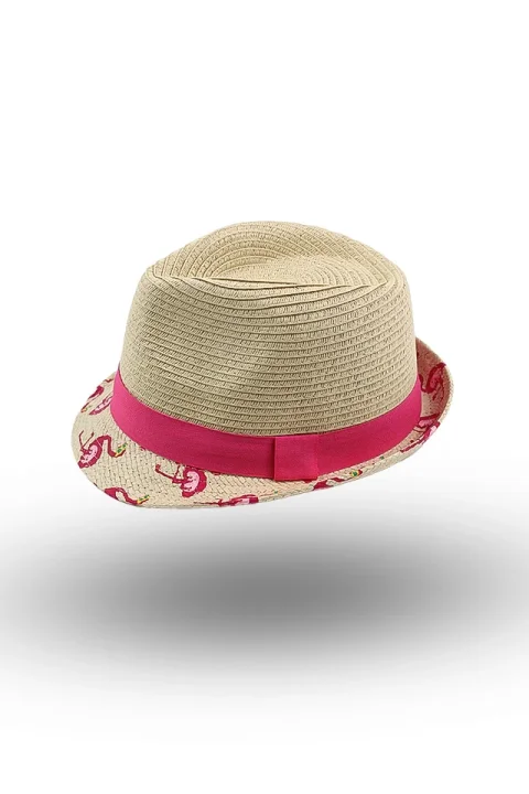 Palarie paie flamingo_0