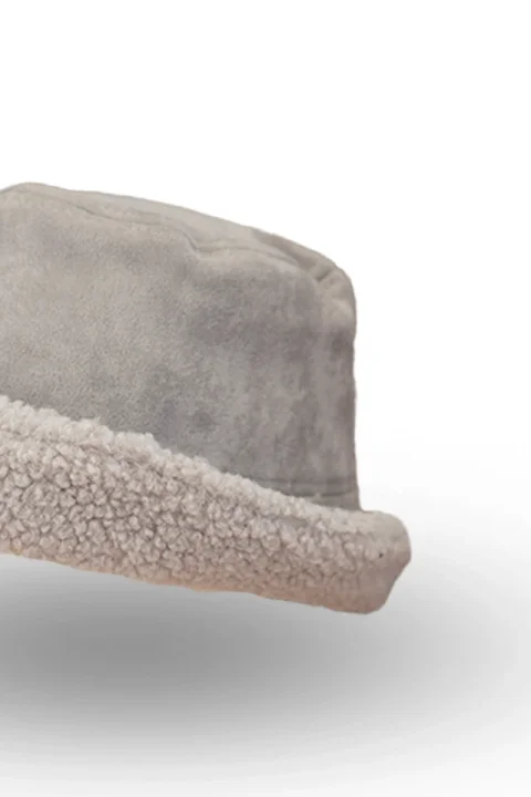 Pălărie tip bucket cu căptușeală din blană_2