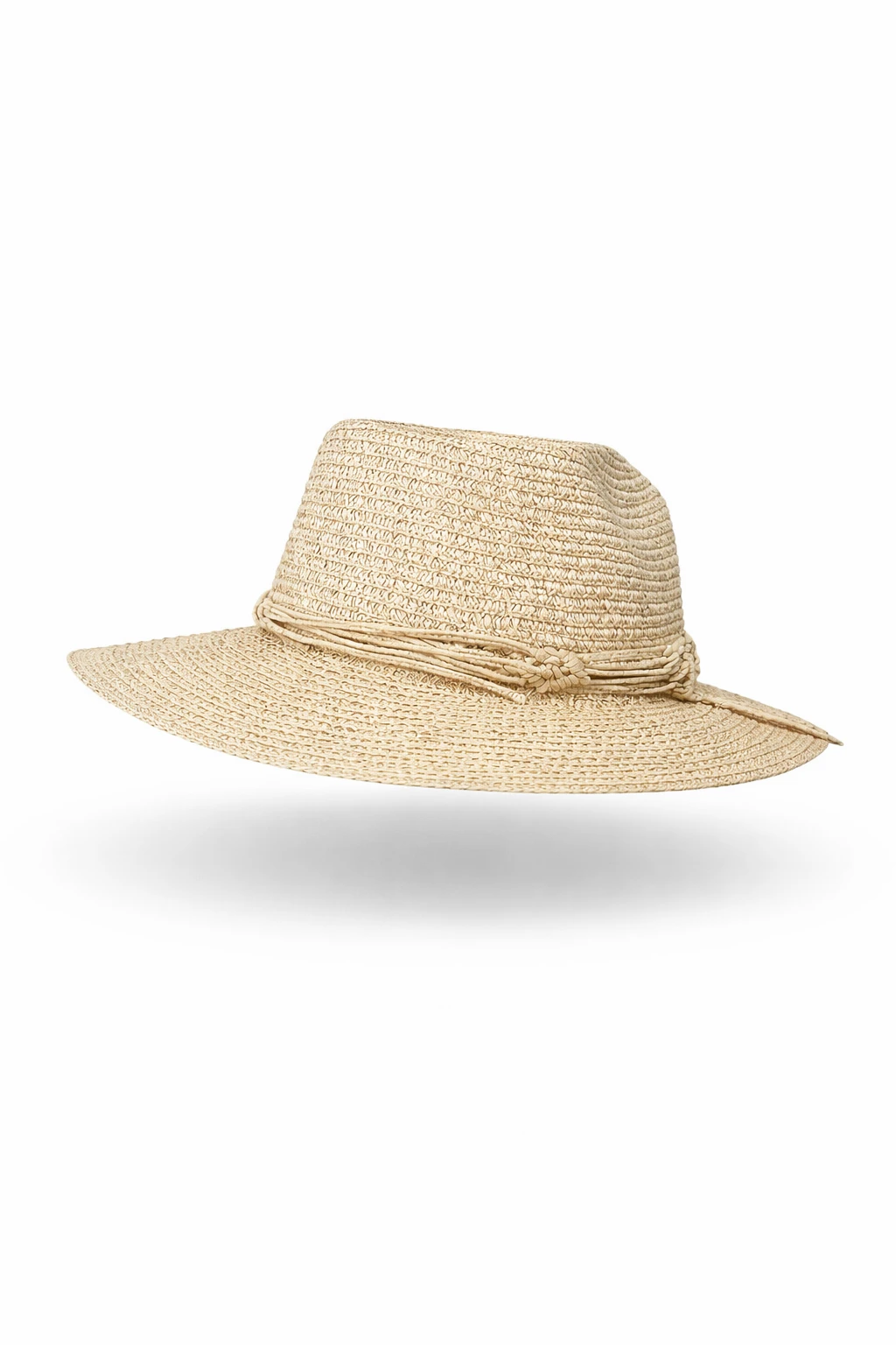 Palarie paie fedora funie